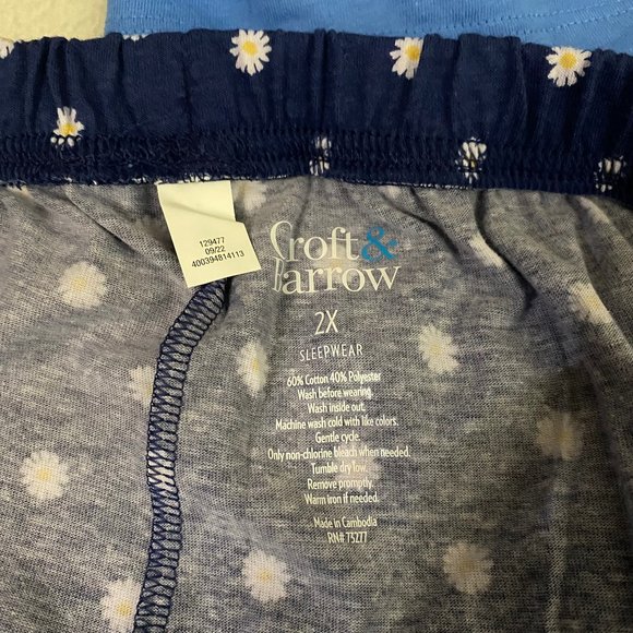 Croft & Barrow Top & Capri Pajama 2X - Picture 9 of 9